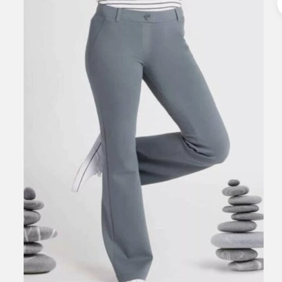 BETABRAND Two Pocket Dress Yoga Pants Bootcut Pebble Gray W1553 Sz XXL pull on - Picture 2 of 6